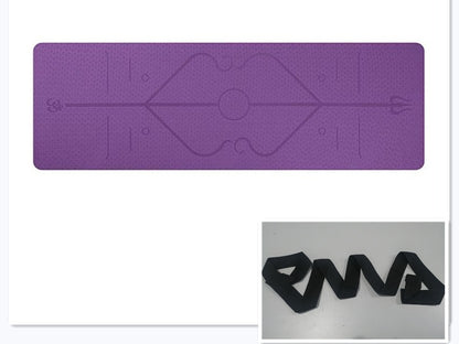 Non Slip TPE Yoga Mat Position Line Beginner - Fashion-booth