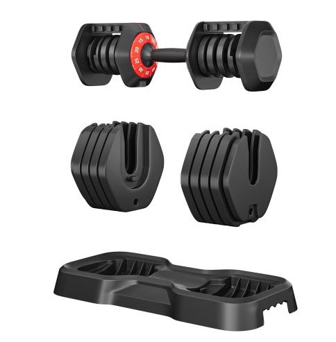 Adjustable Dumbbell Set, 10 In 1 Free Dumbbell For Men And Women, Black Dumbbell For Home Gym, Full Body Workout Fitness, Fast Adjust By Turning Handle 10 Gears55 LB - Fashion-booth