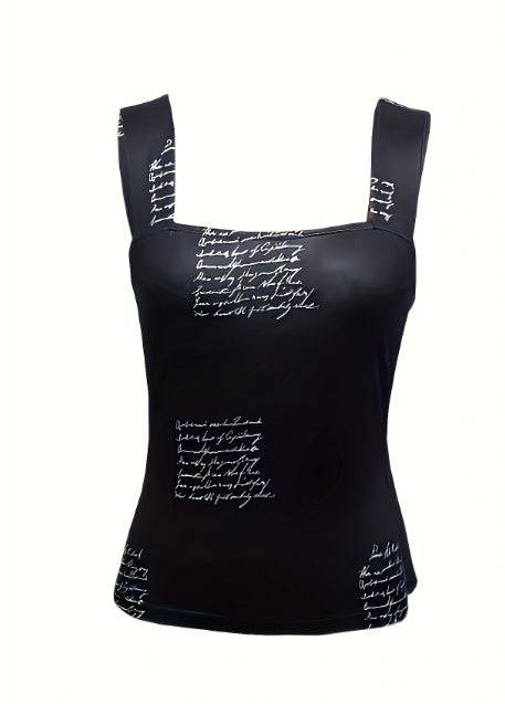 Ladies' V-neck Printed Fashionable Casual Camisole Vest - Fashion-booth