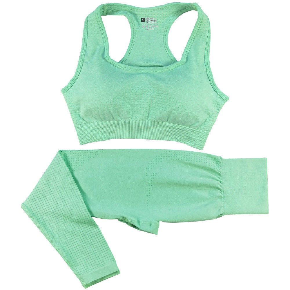 2PCS Yoga Set Women Vitality Seamless Gym Set High Waist Fitness Crop  2PCS Yoga Set Women Vitality Seamless Gym Set Fashion-booth