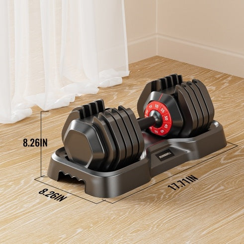 Adjustable Dumbbell Set, 10 In 1 Free Dumbbell For Men And Women, Black Dumbbell For Home Gym, Full Body Workout Fitness, Fast Adjust By Turning Handle 10 Gears55 LB - Fashion-booth