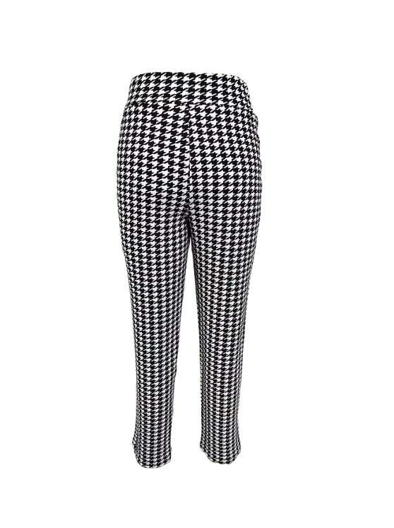 Ladies' Thousand Bird Grid Bow Fashion Casual Pants - Fashion-booth