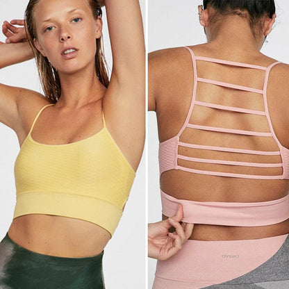 Open-back striped sports bra Open-back striped sports bra Fashion-booth