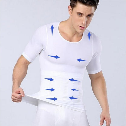 Male Chest Compression T-shirt Fitness Hero Belly Buster Slimming -shirt Fitness Hero Belly Buster Slimming Fashion-booth