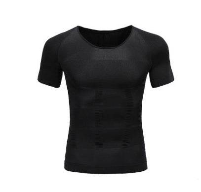 Male Chest Compression T-shirt Fitness Hero Belly Buster Slimming - Fashion-booth