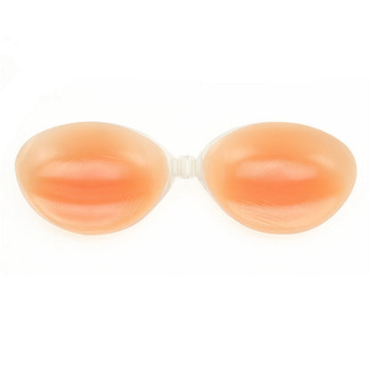 Gather thickened invisible bra with silicone and rabbit hair composition, seamless design.