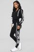 Sports and leisure black-pink-wine red Tracksuits Sports Fashion-booth