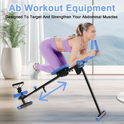 4-in-1 Ab Workout Exercise Equipment Rowing Machine Leg Press Machine Ab Glider Machine Roman Chair Fitness Equipment For Ab Workout Core Strength Training - Fashion-booth