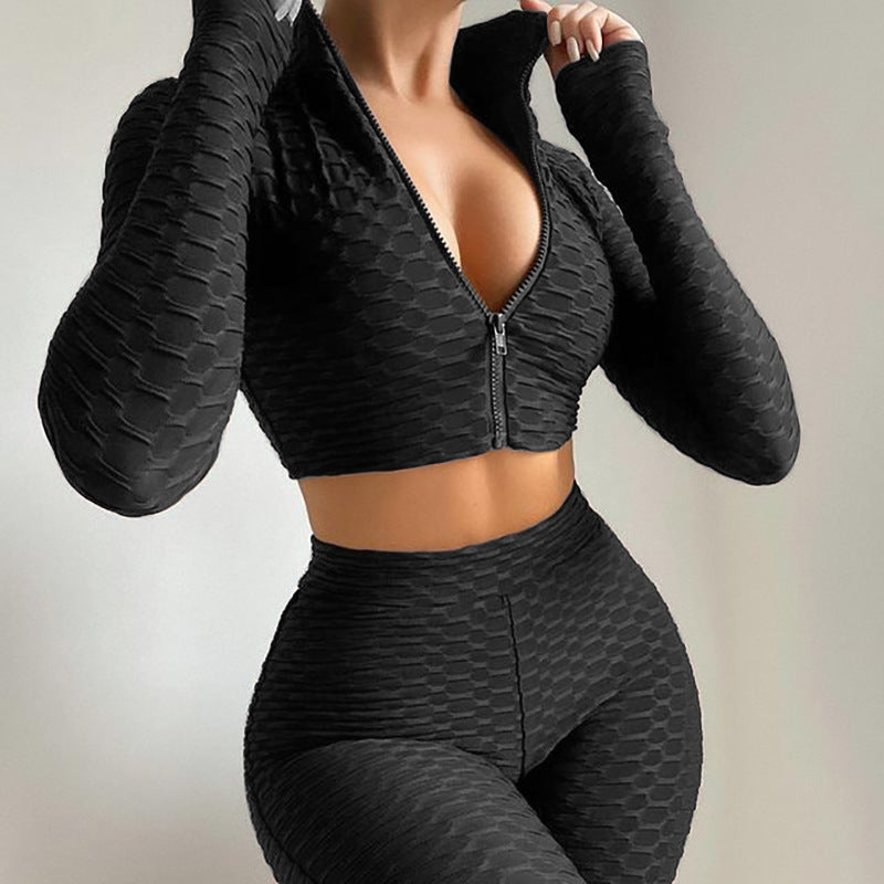 Sets Zipper Stand Collar Long Sleeve Crop Tops Shorts Women Tracksuit Sets Zipper Stand Collar Long Sleeve Crop Tops Shorts Women Tracksuit Fashion-booth