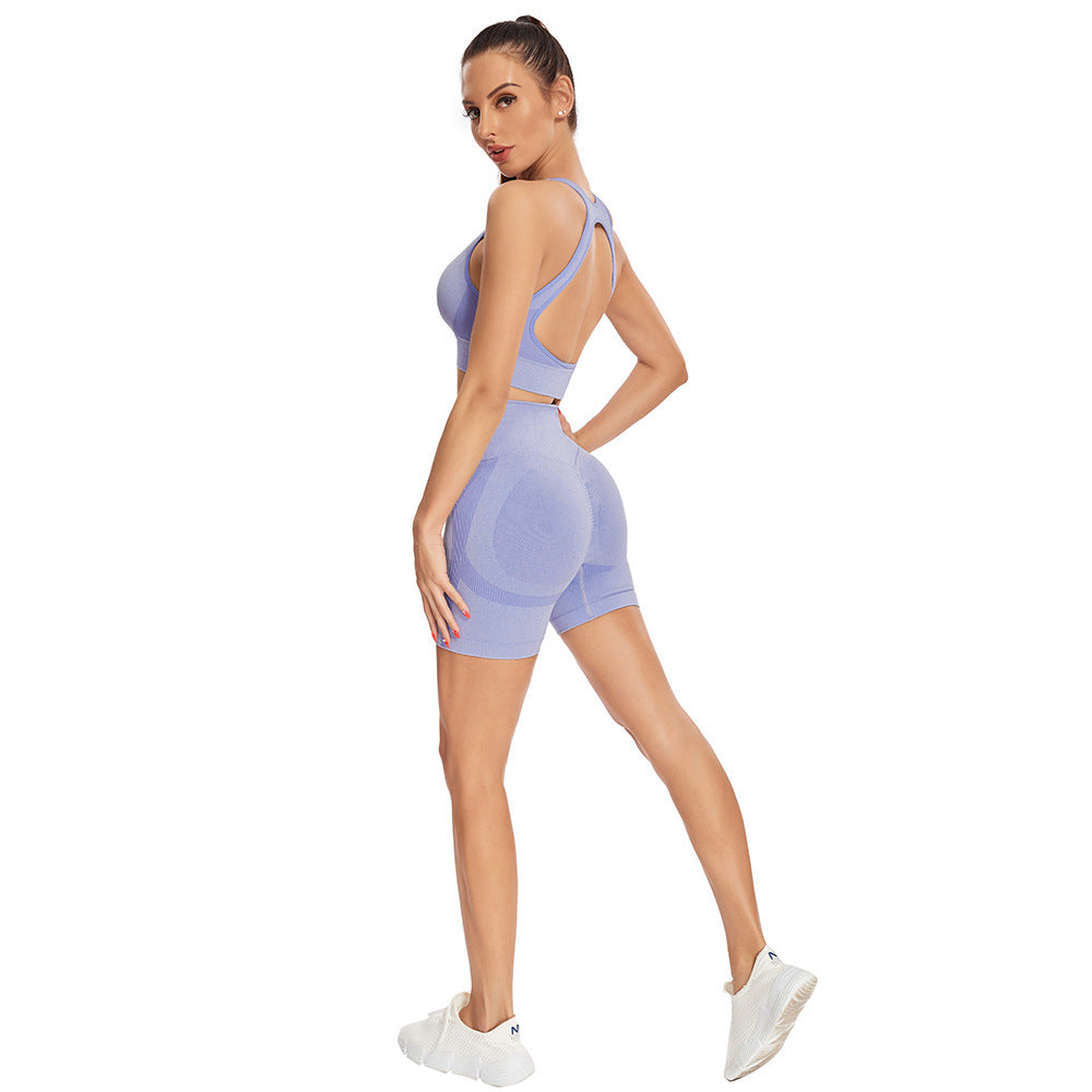 Seamless Knitted Suit Women Sexy &amp; Sporty Yoga Short Workout Set Seamless Knitted Suit Women Sexy &amp; Sporty Yoga Short Workout Set Fashion-booth