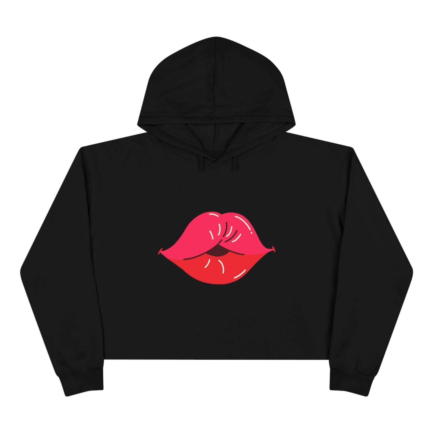 Luscious Red Lips Relaxed Fit Crop Hoodie Luscious Red Lips Relaxed Fit Crop Hoodie Fashion-booth