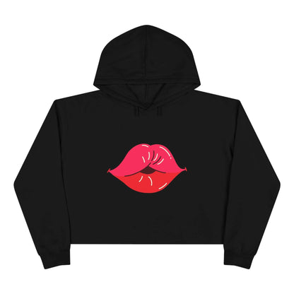 Luscious Red Lips Relaxed Fit Crop Hoodie Luscious Red Lips Relaxed Fit Crop Hoodie Fashion-booth