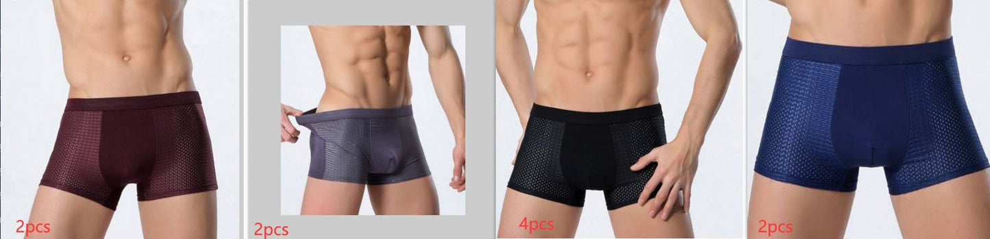 Ice silk men's underwear mesh boxer - Fashion-booth