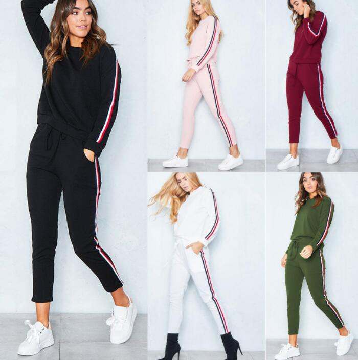 Stripe Leisure sports suit Stripe Leisure sports suit Fashion-booth