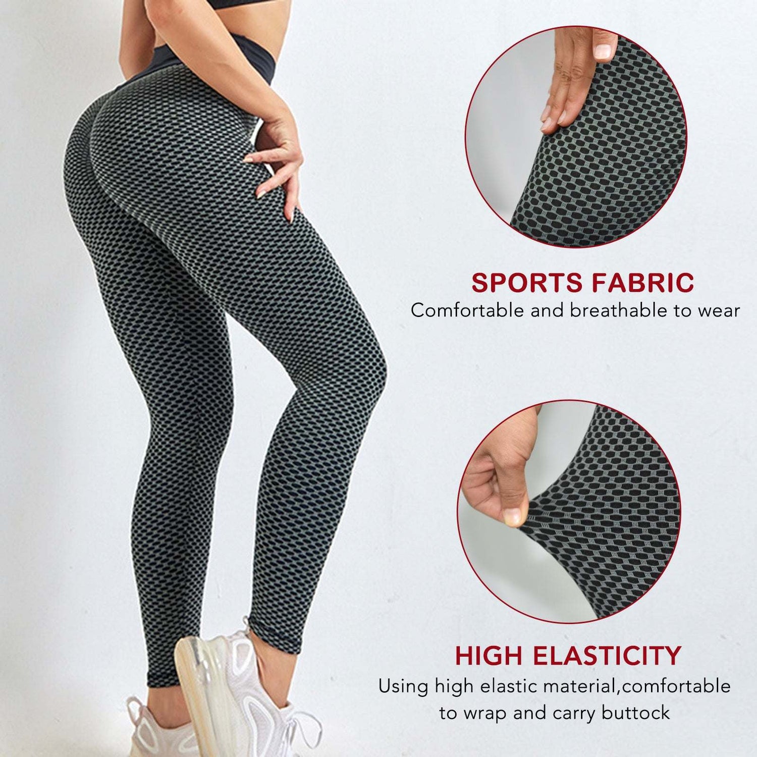 TIK Tok Leggings Women Butt Lifting Workout Tights Plus Size Sports Hi Sports High Waist Yoga Pants  Fashion-booth