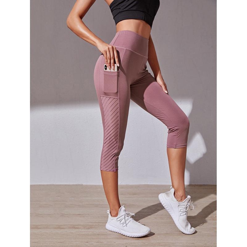 Pocket Slim Fit Cropped Yoga Pants Pocket Slim Fit Cropped Yoga Pants Fashion-booth