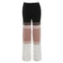 Midriff Outfit Straight-leg Trousers in black, beige, and white color blocks.