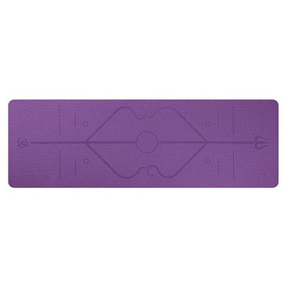 Non Slip TPE Yoga Mat Position Line Beginner - Fashion-booth