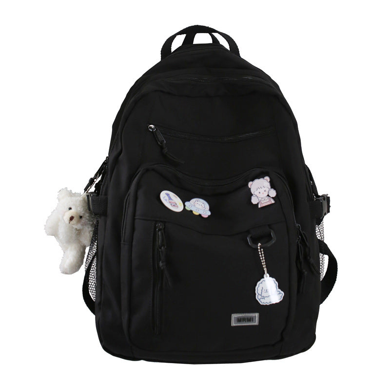 Backpack School Bag Girls Students Schoolbag High Capacity Multi-pocke Backpack School Bag Girls Students Schoolbag High Capacity Multi-pocket Design Bags Fashion-booth