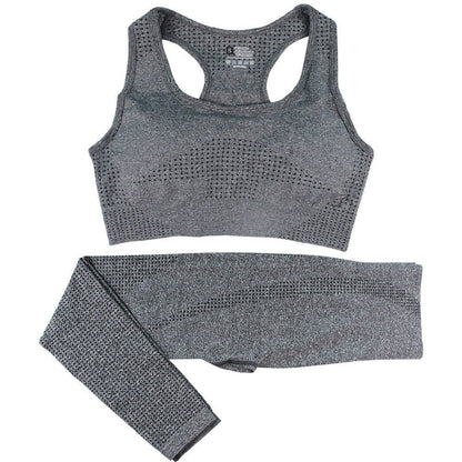 2PCS Yoga Set Women Vitality Seamless Gym Set High Waist Fitness Crop  2PCS Yoga Set Women Vitality Seamless Gym Set Fashion-booth