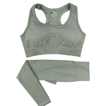 2PCS Yoga Set Women Vitality Seamless Gym Set High Waist Fitness Crop  2PCS Yoga Set Women Vitality Seamless Gym Set Fashion-booth