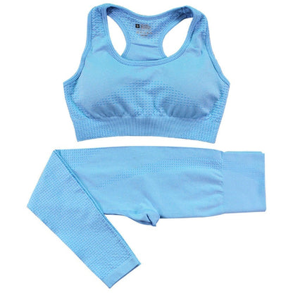 2PCS Yoga Set Women Vitality Seamless Gym Set High Waist Fitness Crop  2PCS Yoga Set Women Vitality Seamless Gym Set Fashion-booth