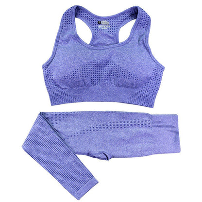 2PCS Yoga Set Women Vitality Seamless Gym Set High Waist Fitness Crop  2PCS Yoga Set Women Vitality Seamless Gym Set Fashion-booth