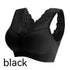 Black lace vest-style bra for women, featuring a sexy design and nylon fabric.