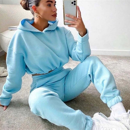 Jogging Suits For Women 2 Piece Sweatsuits Sexy Long Sleeve Hoodie Cas Women 2 Piece Sweatsuits Fashion-booth