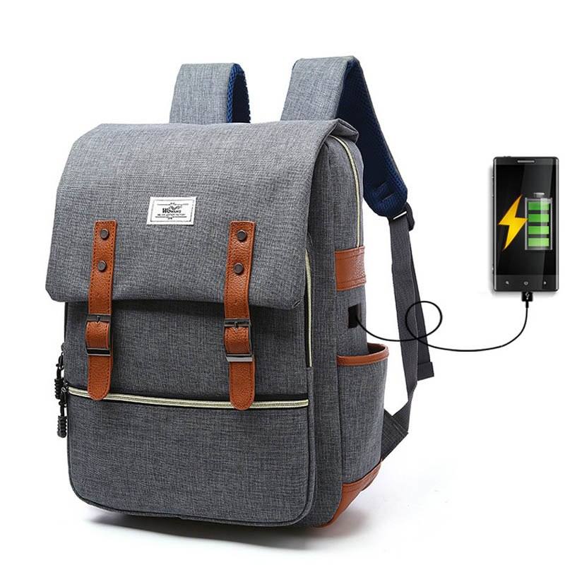 Vintage men women canvas backpacks school bags for teenage girls lapto Vintage men women canvas backpacks school bags Fashion-booth