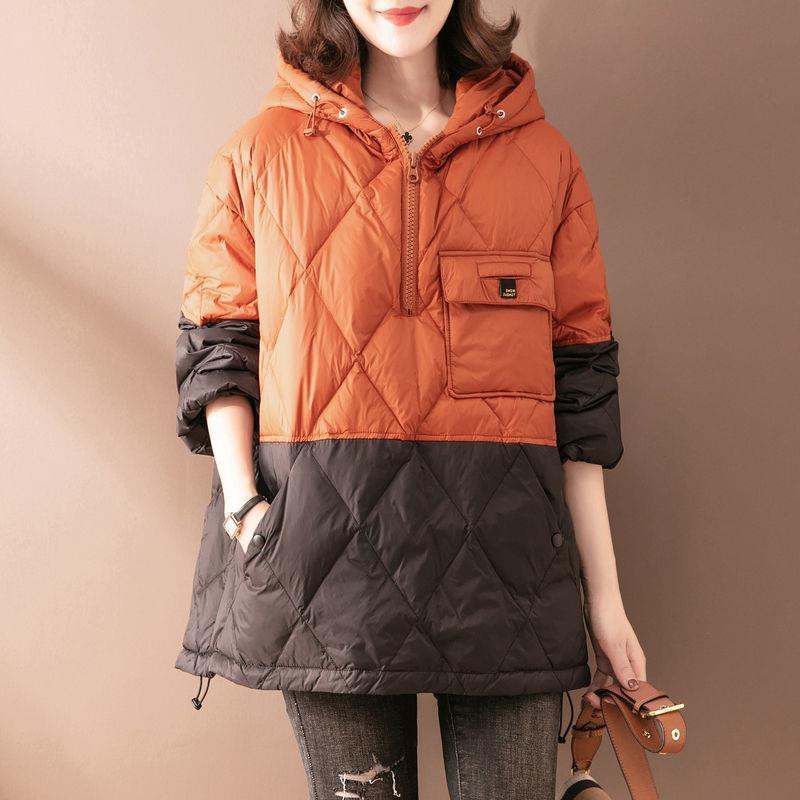 Women's Clothing Light Thin And Loose Warm Hooded Cotton Coat Jacket - Fashion-booth