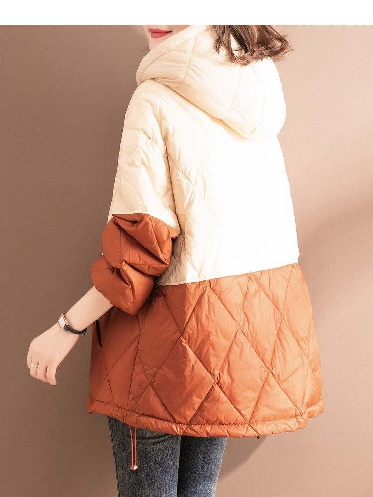 Women's Clothing Light Thin And Loose Warm Hooded Cotton Coat Jacket - Fashion-booth
