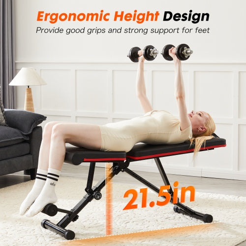 Weight Bench Adjustable Workout Bench For Home Gym, Foldable Bench Press For Full Body Exercise And Strength Training, 795LBS Capacity Incline Decline Sit Up Benches - Fashion-booth