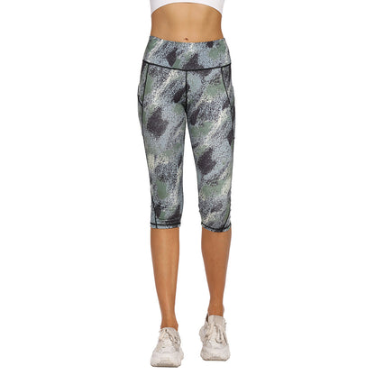 Floral Print Pocket Yoga Women&