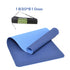 Non-slip TPE yoga mat, blue, 1830x610mm, with carry bag.