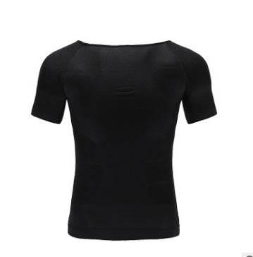 Male Chest Compression T-shirt Fitness Hero Belly Buster Slimming -shirt Fitness Hero Belly Buster Slimming Fashion-booth