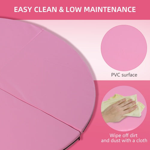 Soozier Pole Dance Mat, 2T X 5W Folding Pole Dance Mat For Home, Lightweight And Foldable, Pink - Fashion-booth