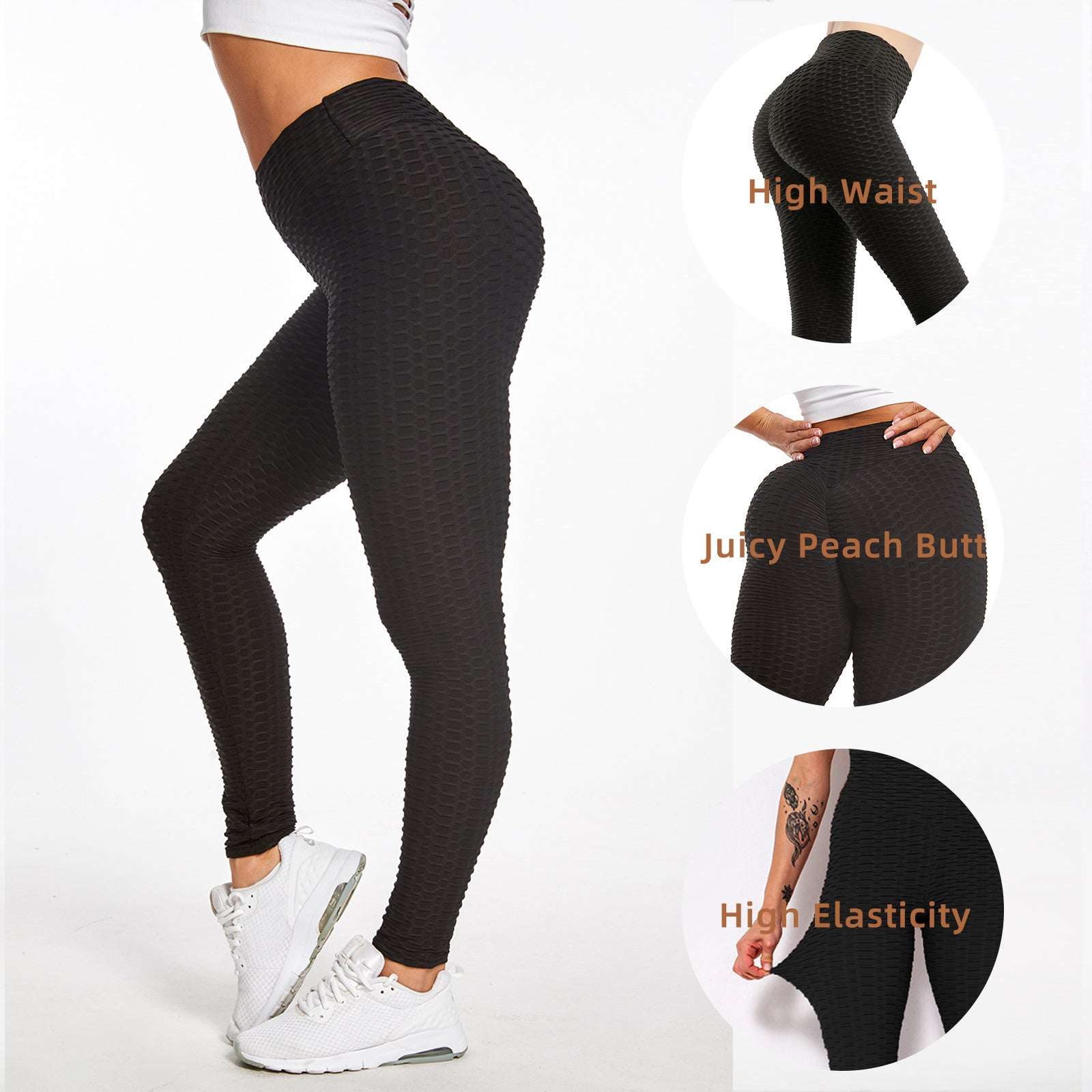 Women TIK Tok Leggings Bubble Textured Leggings Butt Lifting Yoga Pant Women TIK Tok Leggings Bubble Textured Leggings Butt Lifting Yoga Pants Black Amazon Banned Fashion-booth