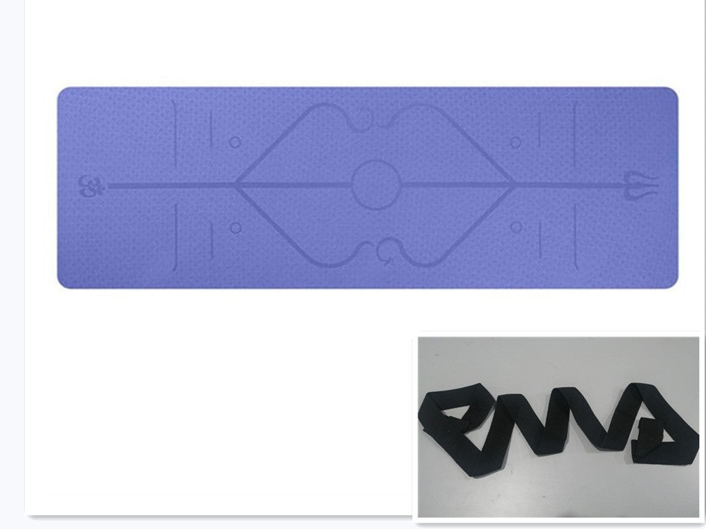 Non Slip TPE Yoga Mat Position Line Beginner - Fashion-booth
