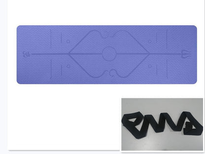 Non Slip TPE Yoga Mat Position Line Beginner - Fashion-booth