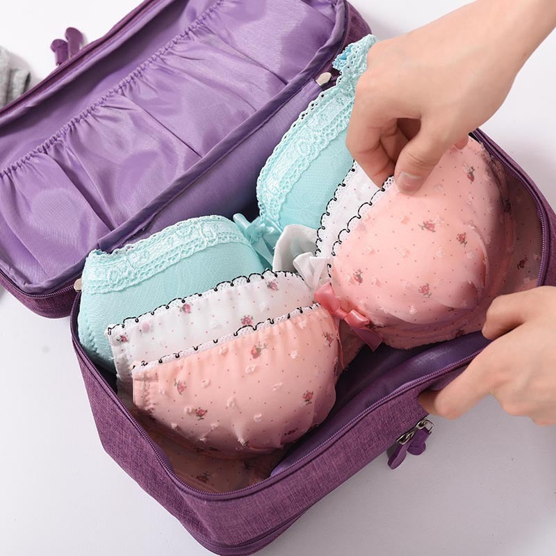 Travel Makeup Bags Women Multi-function 3-shelf Underwear Storage Bag Travel Makeup Bags Women Multi-function 3-shelf Underwear Storage Bag Fashion-booth