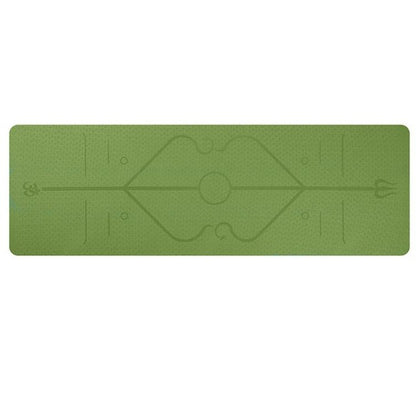Non Slip TPE Yoga Mat Position Line Beginner - Fashion-booth