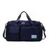 Large-capacity water-repellent short-distance travel bag, navy blue, nylon material, three straps, soft handle.