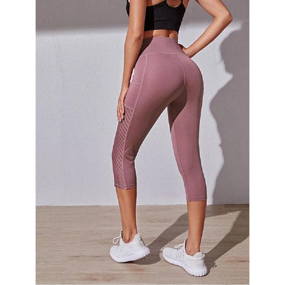 Pocket Slim Fit Cropped Yoga Pants Pocket Slim Fit Cropped Yoga Pants Fashion-booth