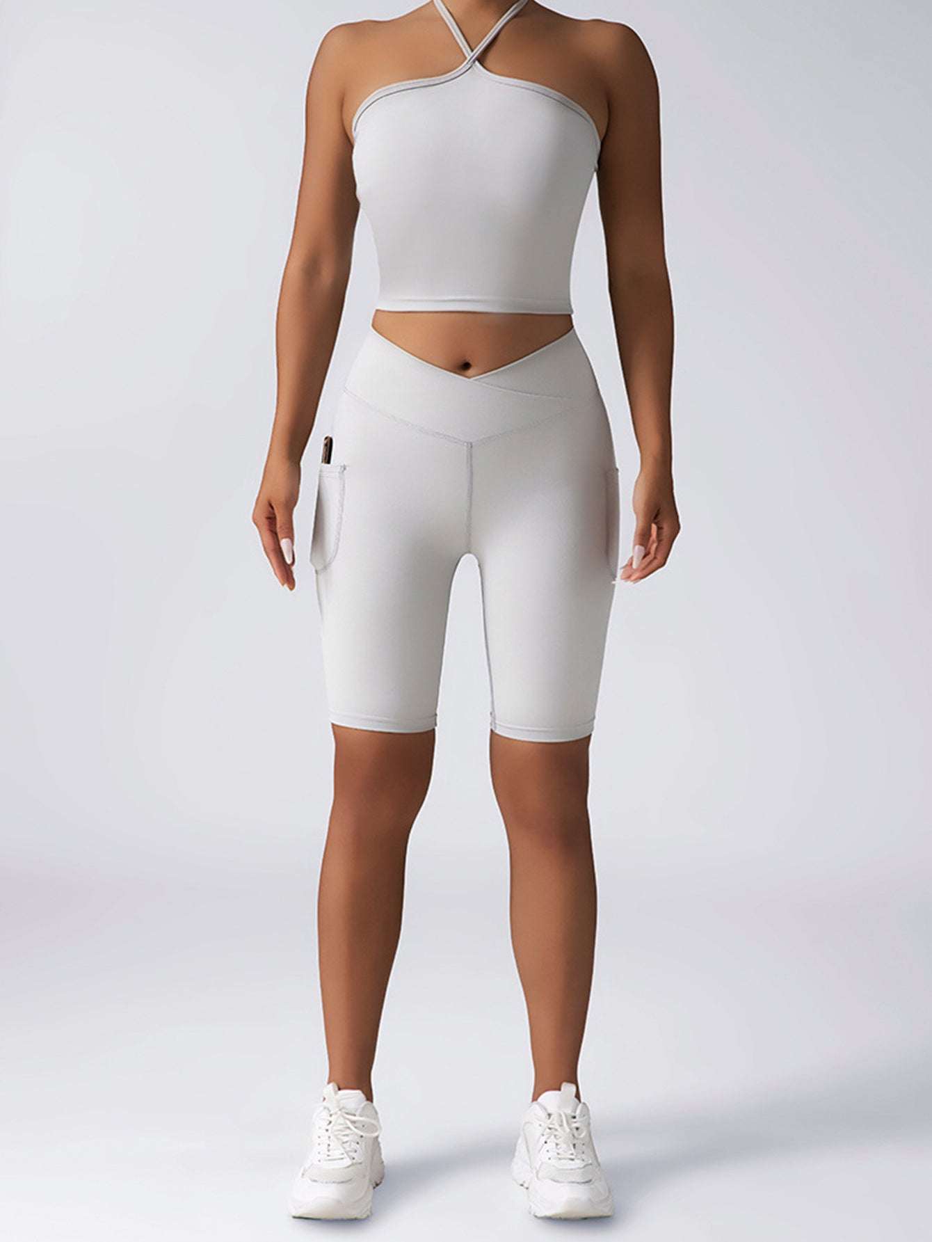 Womens Two Piece Lounge Short Sets Casual Spring Outfits With Pockets - Fashion-booth