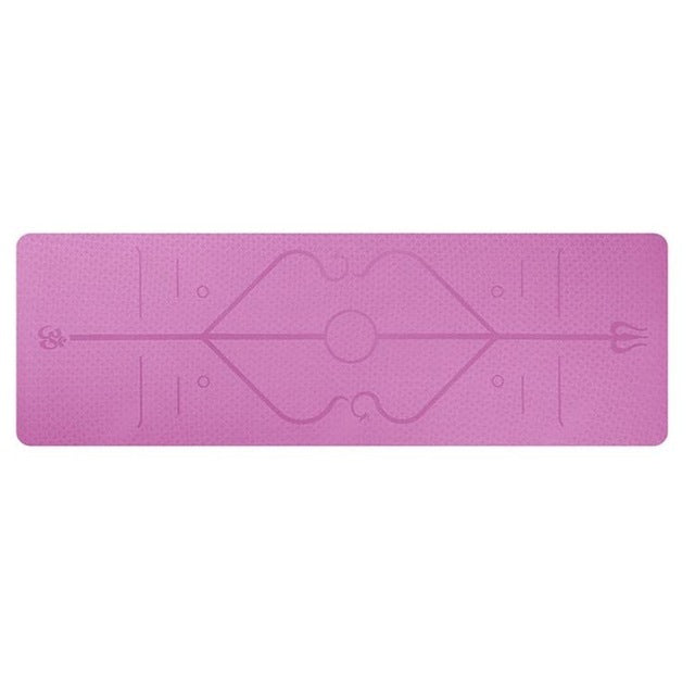 Non Slip TPE Yoga Mat Position Line Beginner - Fashion-booth