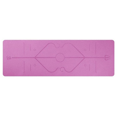 Non Slip TPE Yoga Mat Position Line Beginner - Fashion-booth
