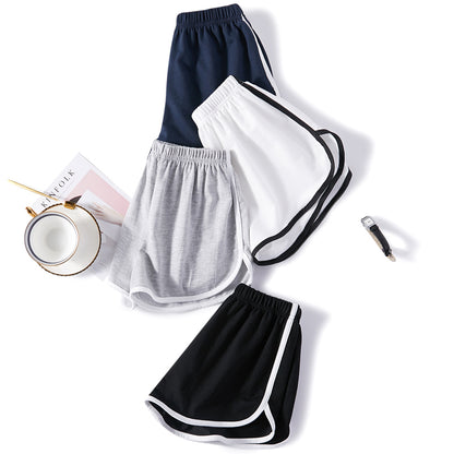 High waist three-quarter pants women&