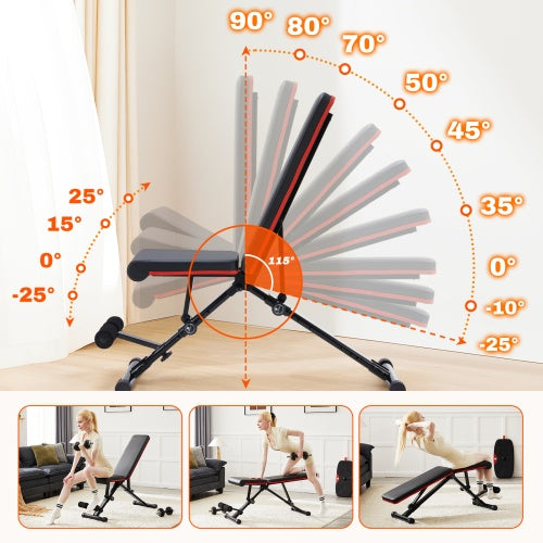 Weight Bench Adjustable Workout Bench For Home Gym, Foldable Bench Press For Full Body Exercise And Strength Training, 795LBS Capacity Incline Decline Sit Up Benches - Fashion-booth