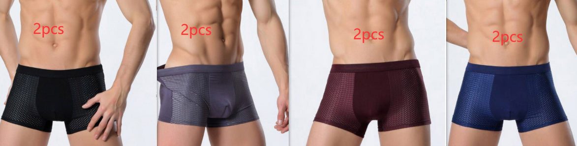 Ice silk men's underwear mesh boxer - Fashion-booth